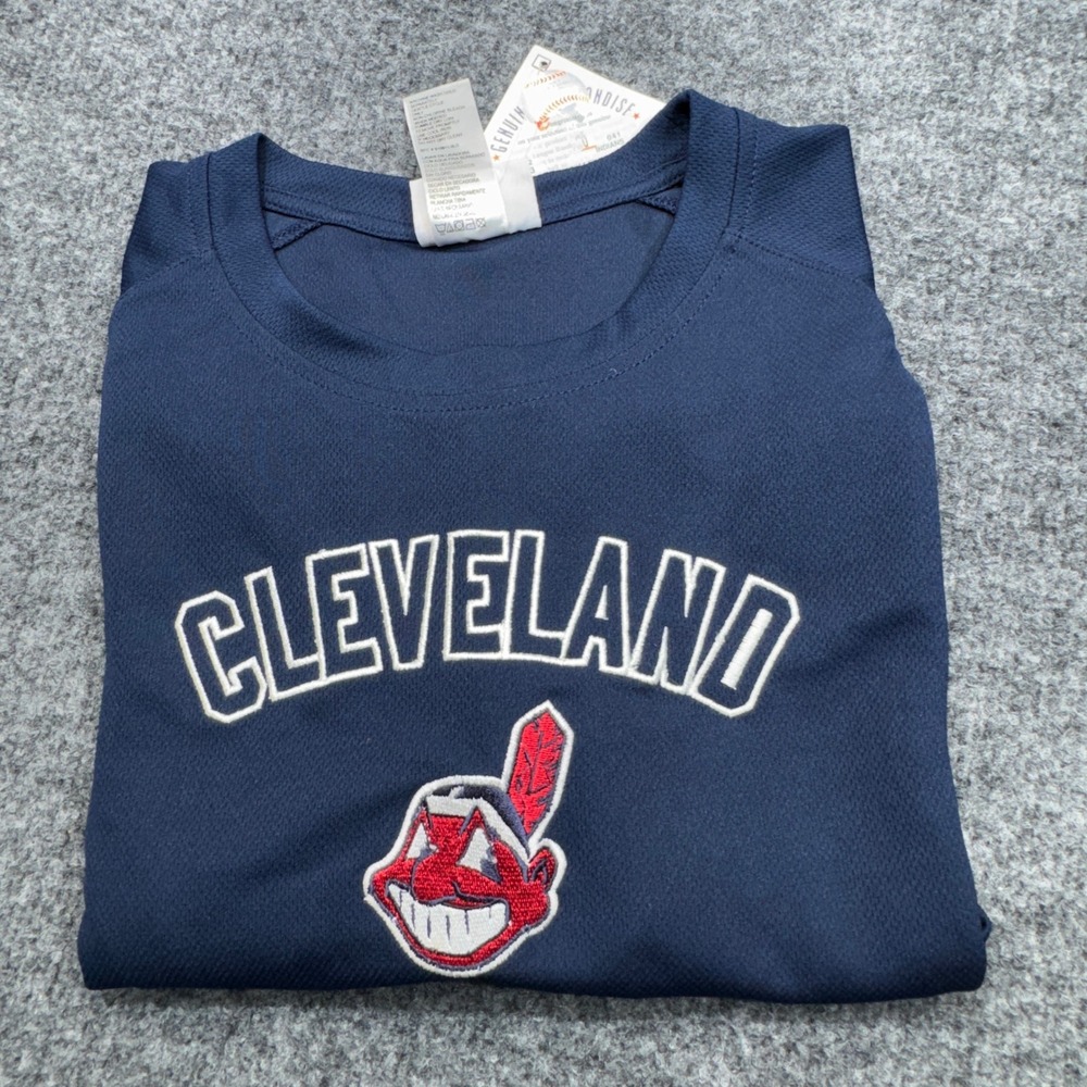 Cleveland Indians Shirt Boys 2XL Chief Wahoo MLB Team Athletics NOS Baseball